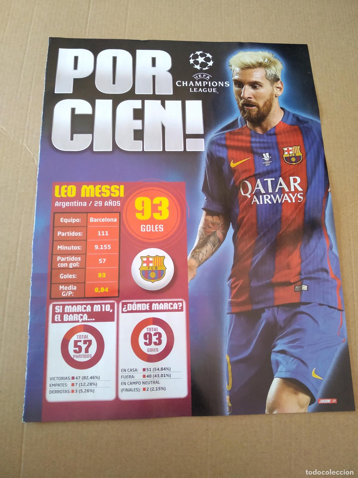 Otros Art&iacute;culos de Coleccionismo en Papel: HOJA REVISTA JUGON POR CIEN MESSI BARCELONA CRISTIANO RONALDO REAL MADRID