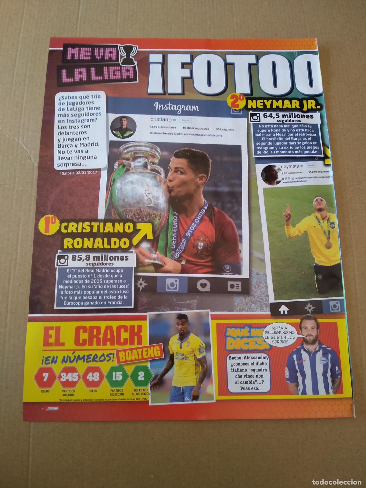 Otros Art&iacute;culos de Coleccionismo en Papel: HOJA REVISTA JUGON CRISTIANO RONALDO PORTUGAL EUROCOPA RAMOS REAL MADRID INIESTA BARCELONA