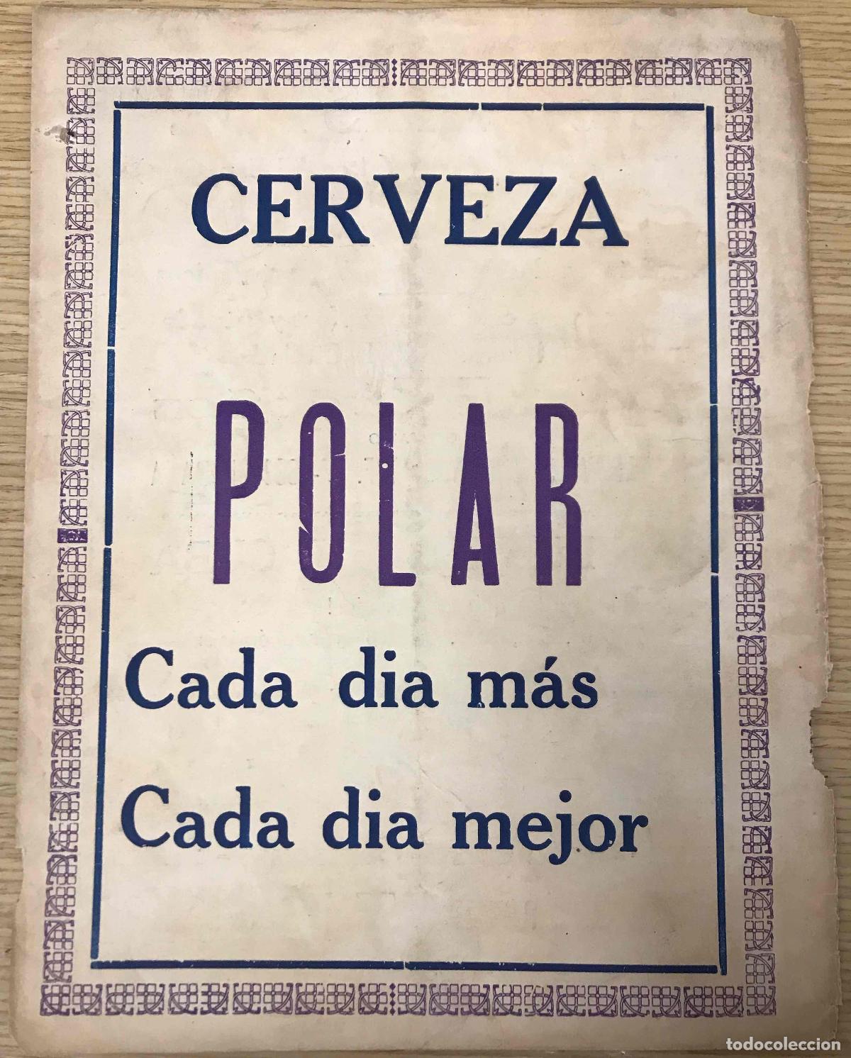 Paper Collecting Others: HOJA PUBLICITARIA CERVEZA POLAR CADA DIA MAS, CADA DIA MEJOR. CUBA. A&Ntilde;OS 40-50