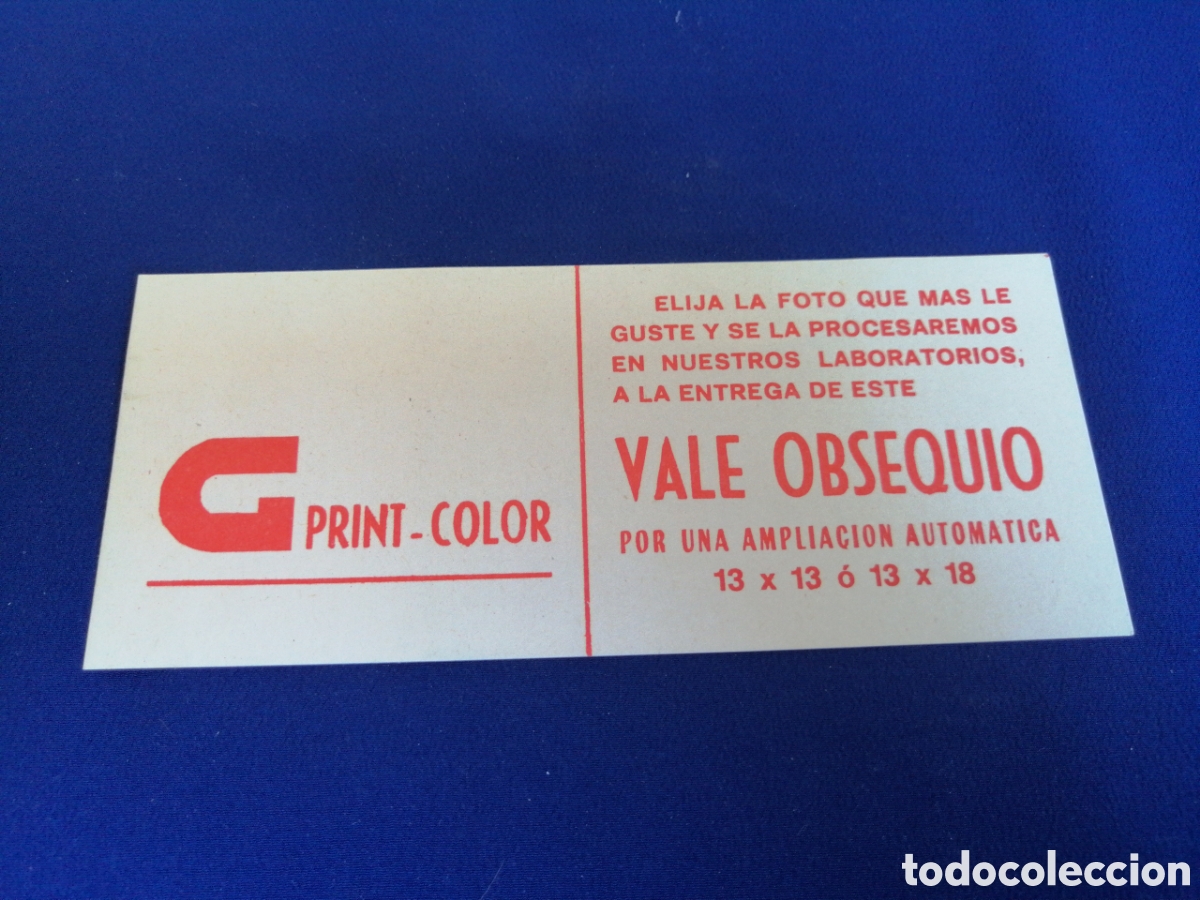 Otros art&iacute;culos de coleccionismo en papel: G PRINT - COLOR - VALE OBSEQUIO - Foto 1