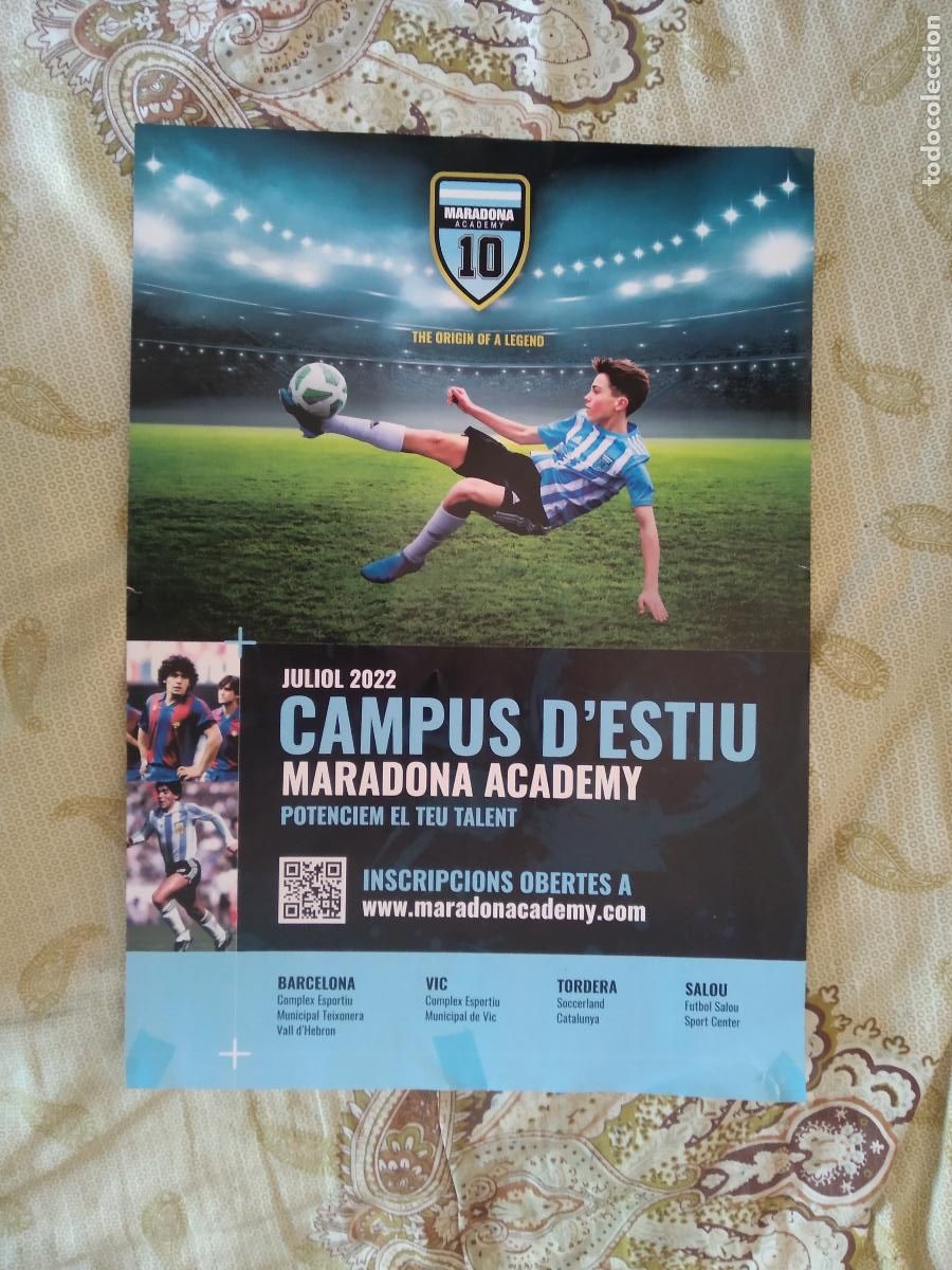 Otros Art&iacute;culos de Coleccionismo en Papel: POSTER CAMPUS D'ESTIU MARADONA ACADEMY MIDE 30CM X 42CM