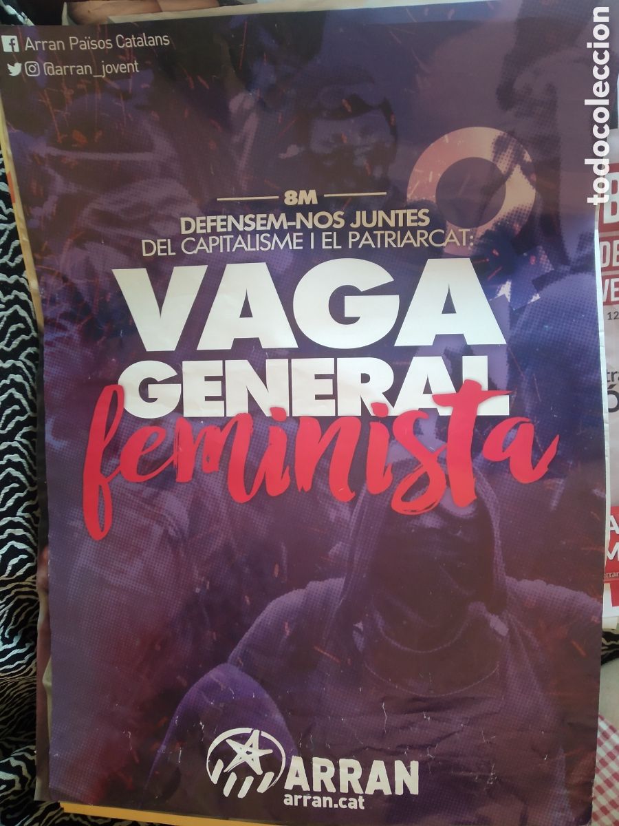 Collectionnisme Papier divers: POSTER CARTEL VAGA GENERAL FEMINISTA 8M DEFENSEM-NOS JUNTES CAPITALISME PATRIARCAT MIDE 50CM X 70CM