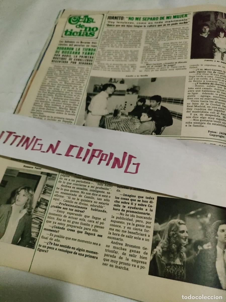 Otros Art&iacute;culos de Coleccionismo en Papel: Clipping_ H810703 ROSSANA YANNI, ANDREA BRONSTON, CAMILO SESTO, JUANITO