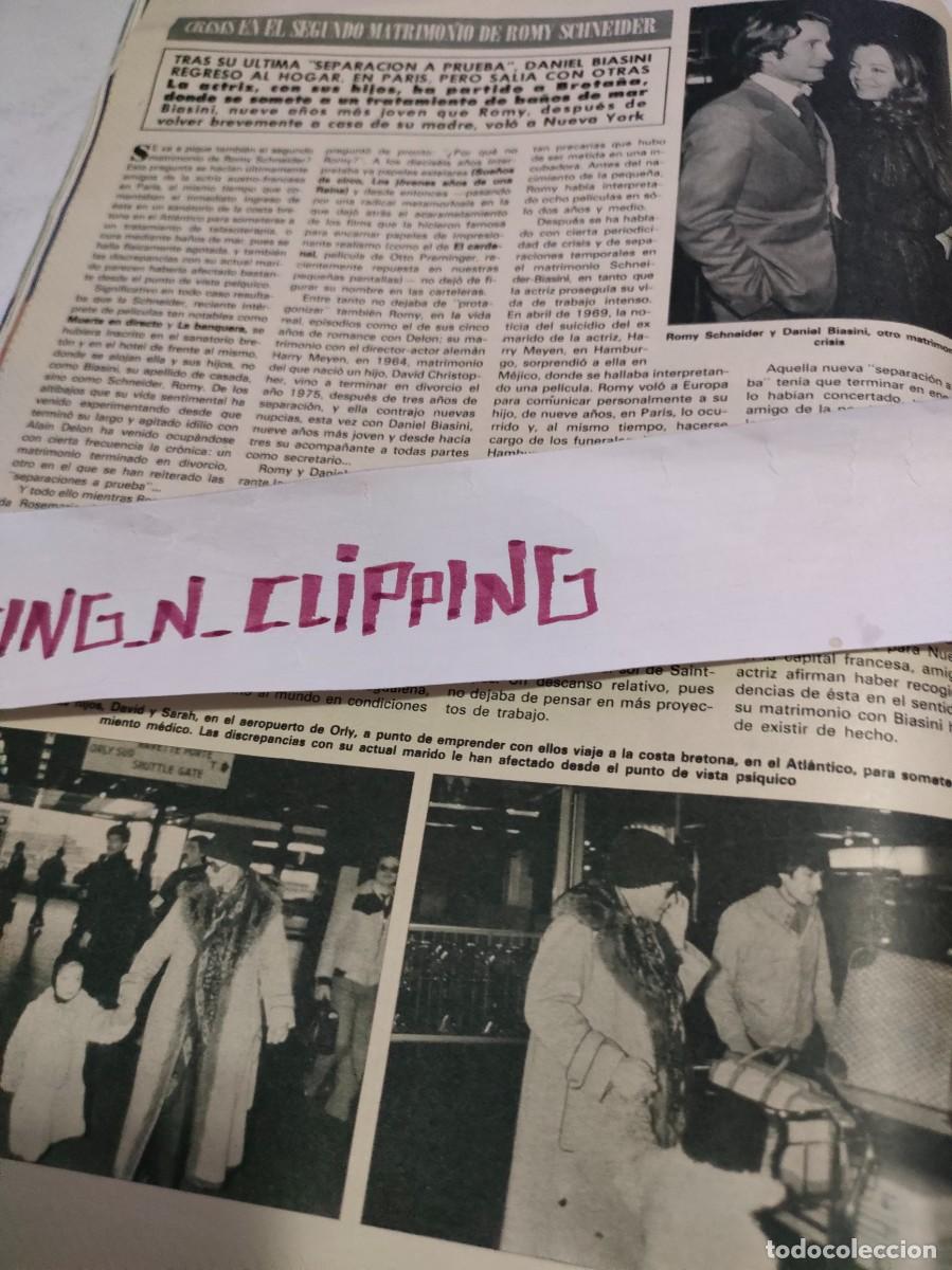 Otros Art&iacute;culos de Coleccionismo en Papel: Clipping_ H810703 ROMY SCHNEIDER