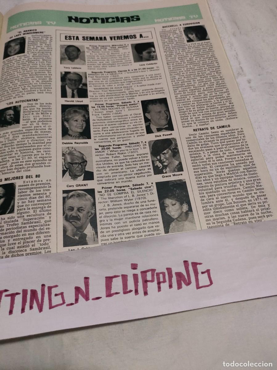 Otros Art&iacute;culos de Coleccionismo en Papel: Clipping_ H810703 EUROVISION, LOLA FALANA, GRACE MOORE, LICIA CALDERON, HAROLD LLOYD, LEBLANC