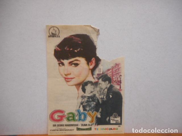 Collectionnisme Papier divers: FOLLETO CINE. GABY. SIR CEDRIC HARDWICKE. TANIA ELG. LE FALTA UN TROZO