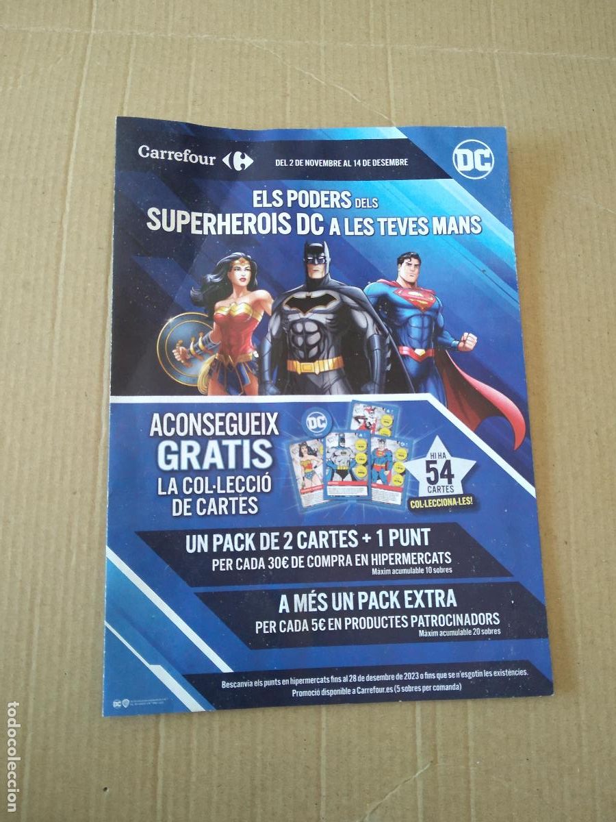 Otros art&iacute;culos de coleccionismo en papel: ALBUM PUNTOS CARREFOUR ELS PODERS DELS SUPERHEROIS DC A LES TEVES MANS BATMAN SUPERMAN