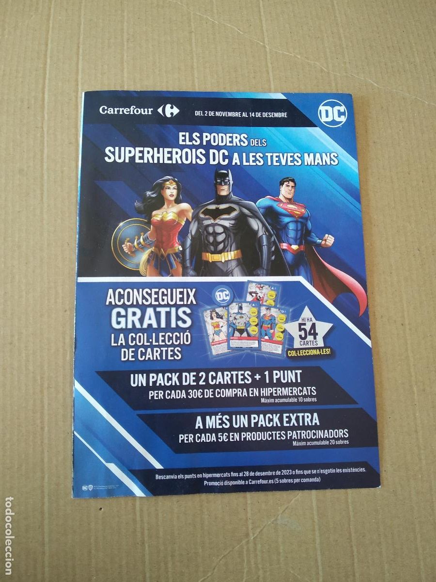 Otros art&iacute;culos de coleccionismo en papel: ALBUM PUNTOS CARREFOUR ELS PODERS DELS SUPERHEROIS DC A LES TEVES MANS BATMAN SUPERMAN