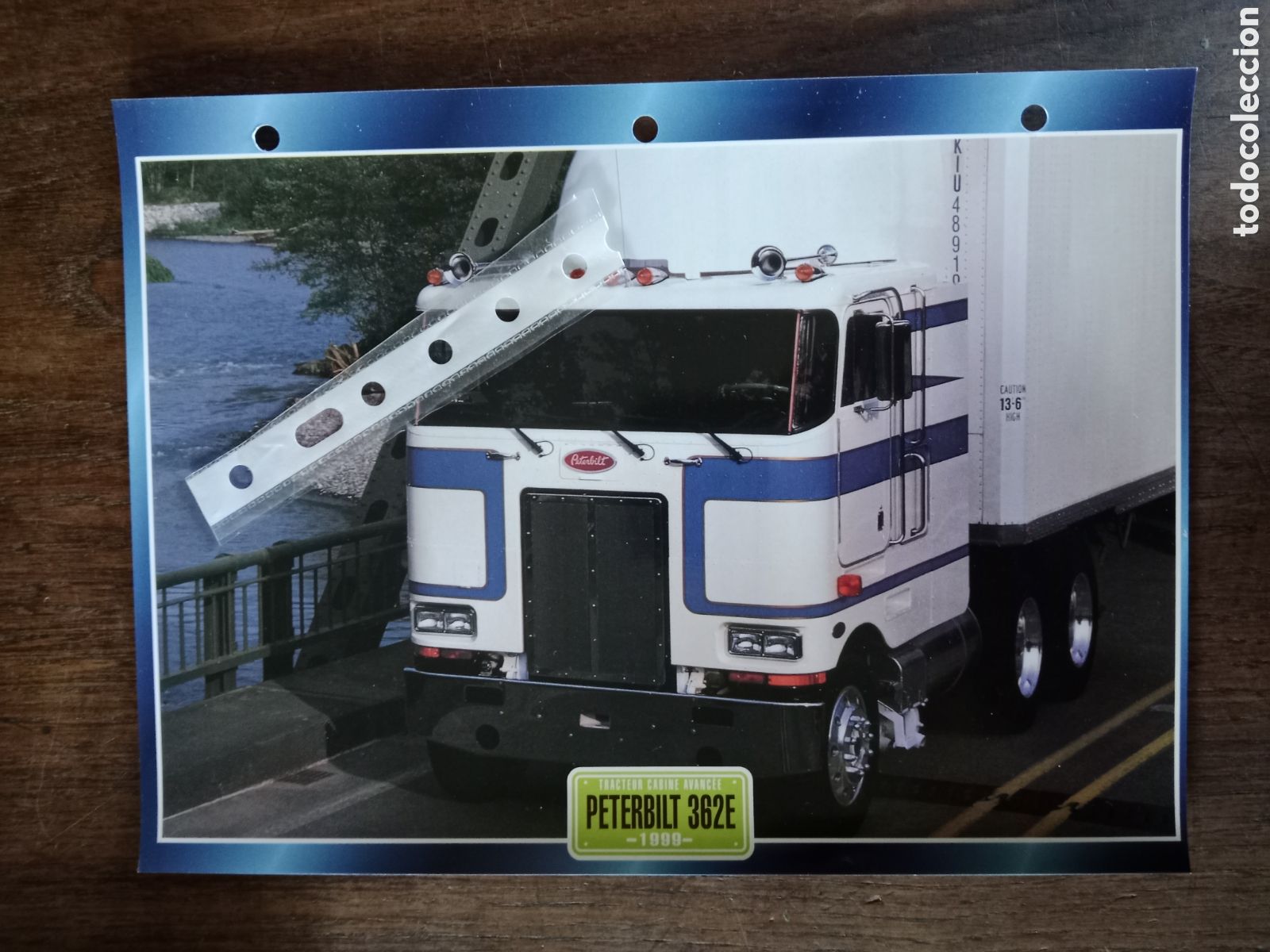 Collectionnisme Papier divers: Ficha camion americano Peterbilt 362