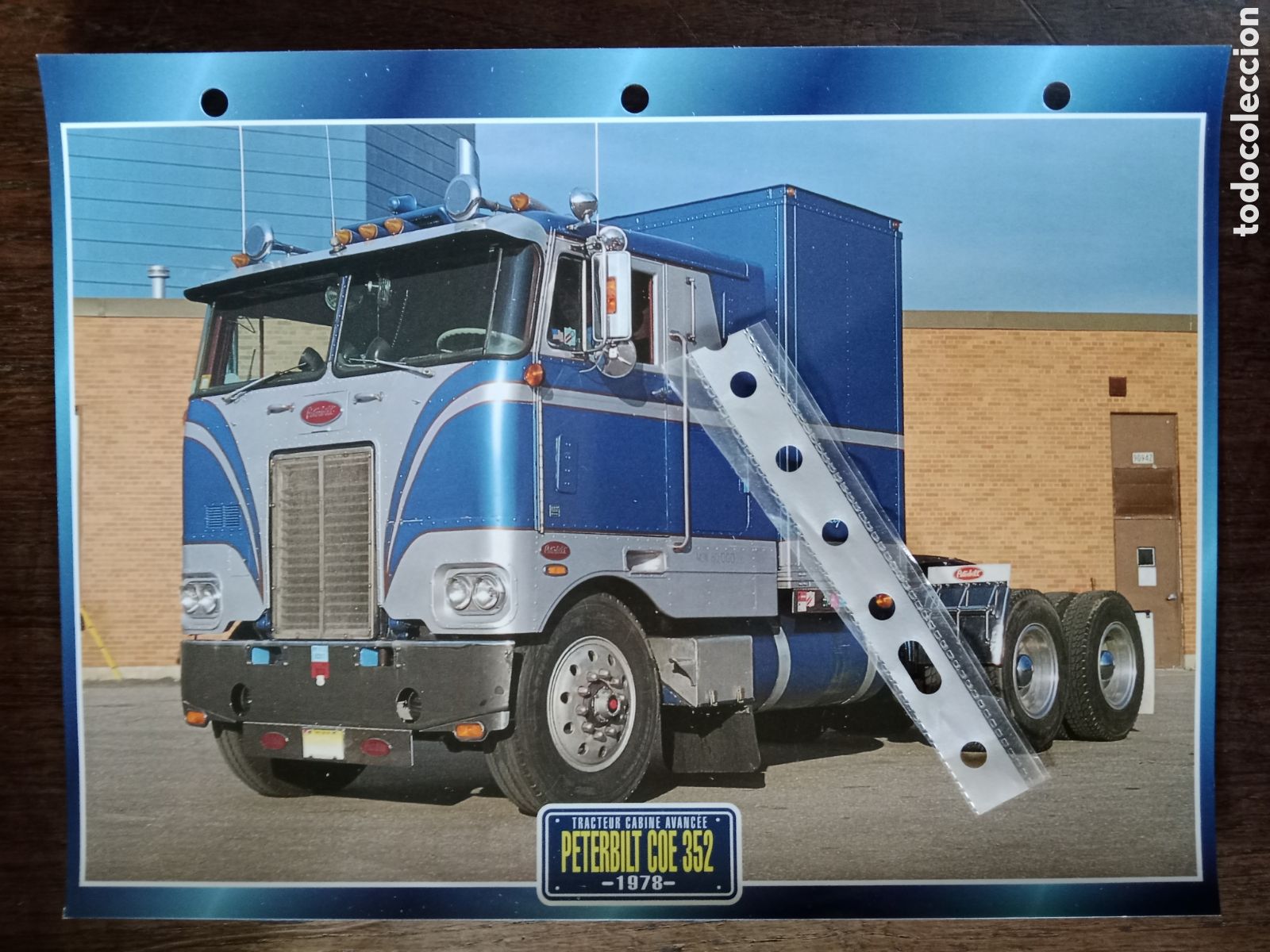Collectionnisme Papier divers: Ficha camion americano Peterbilt COE 352