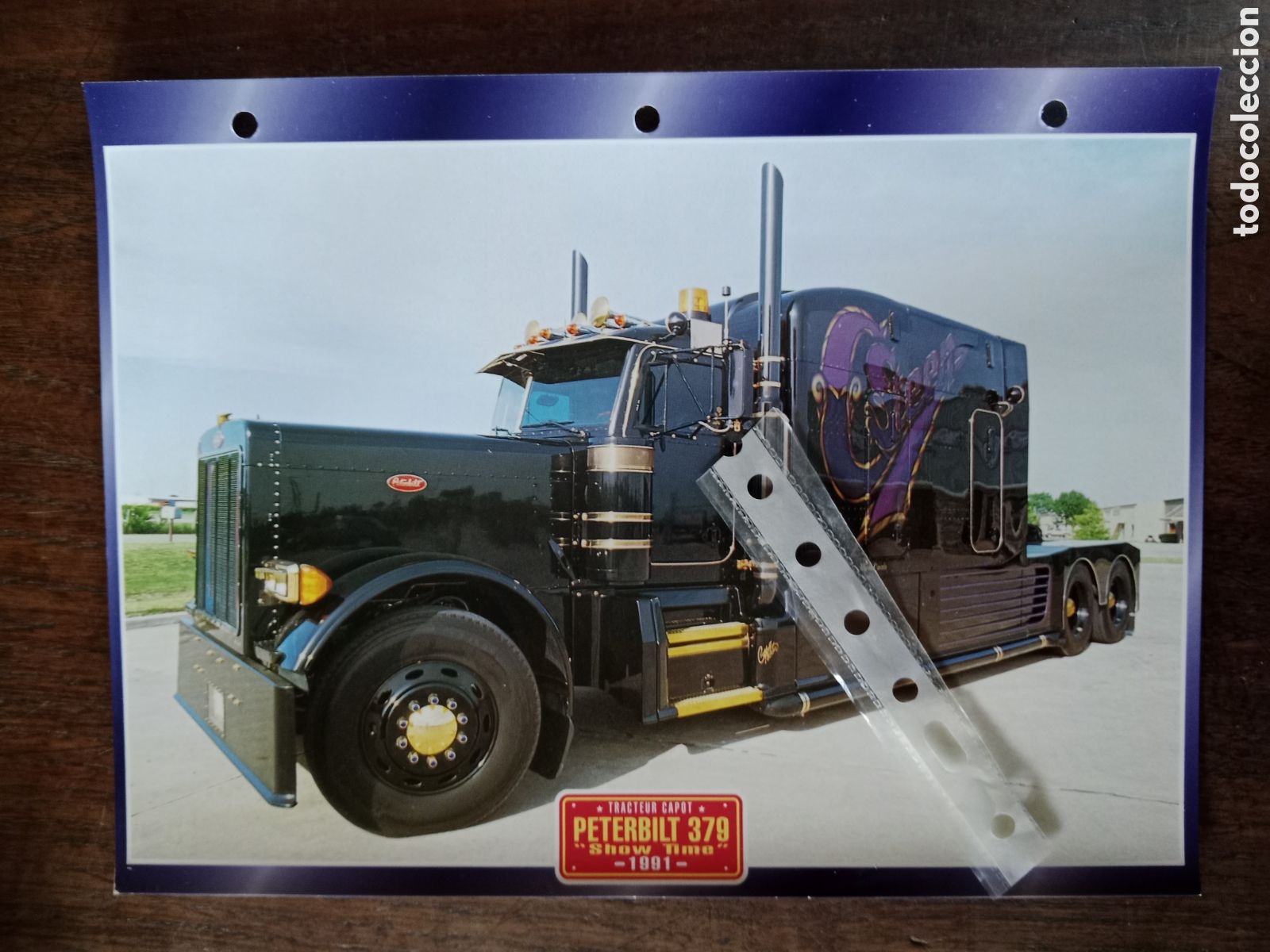 Collectionnisme Papier divers: Ficha camion americano Peterbilt 379
