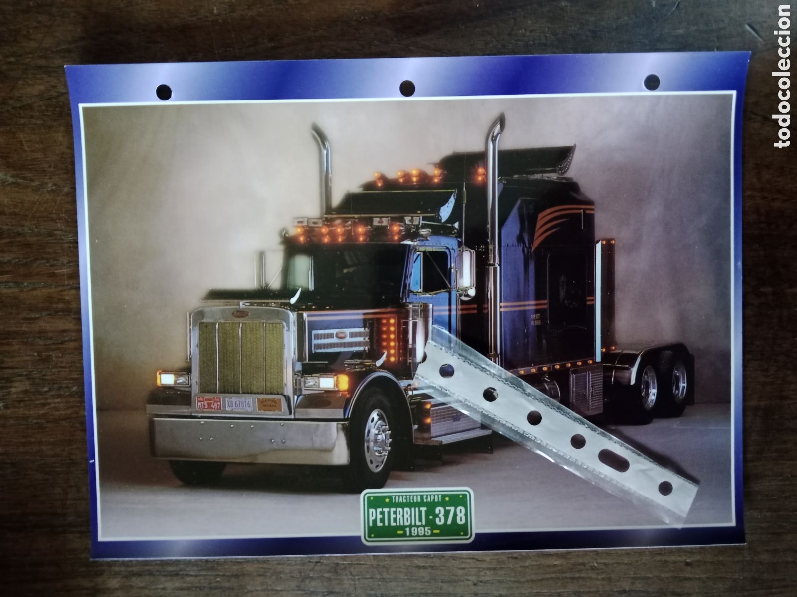 Collectionnisme Papier divers: Ficha camion americano Peterbilt 378