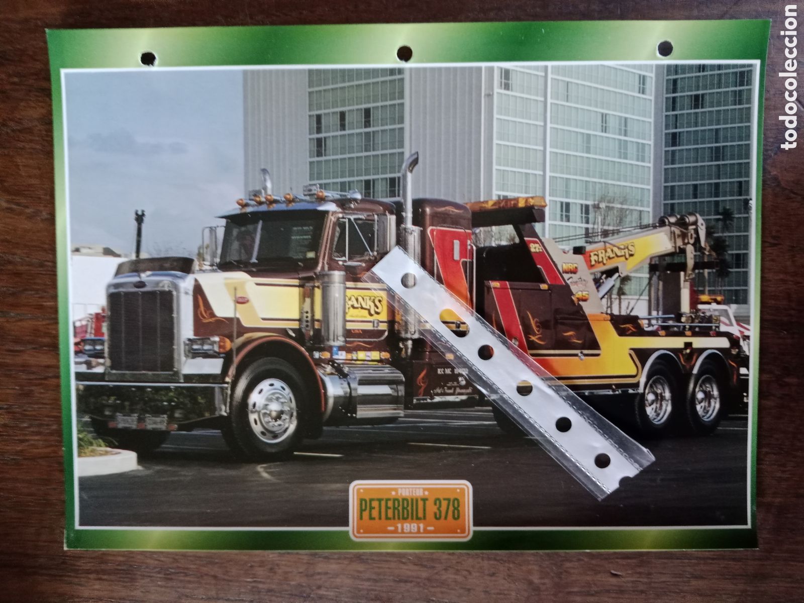 Collectionnisme Papier divers: Ficha camion americano Peterbilt 378