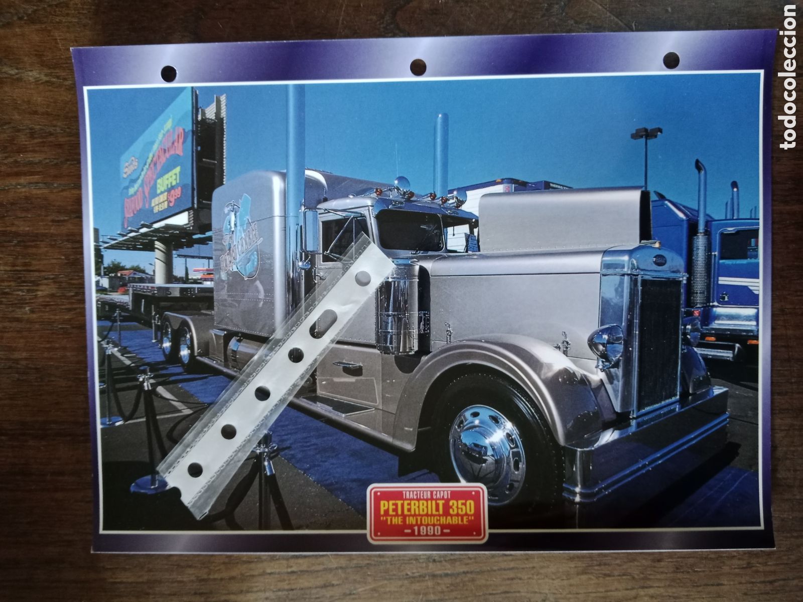 Collectionnisme Papier divers: Ficha camion americano Peterbilt 350