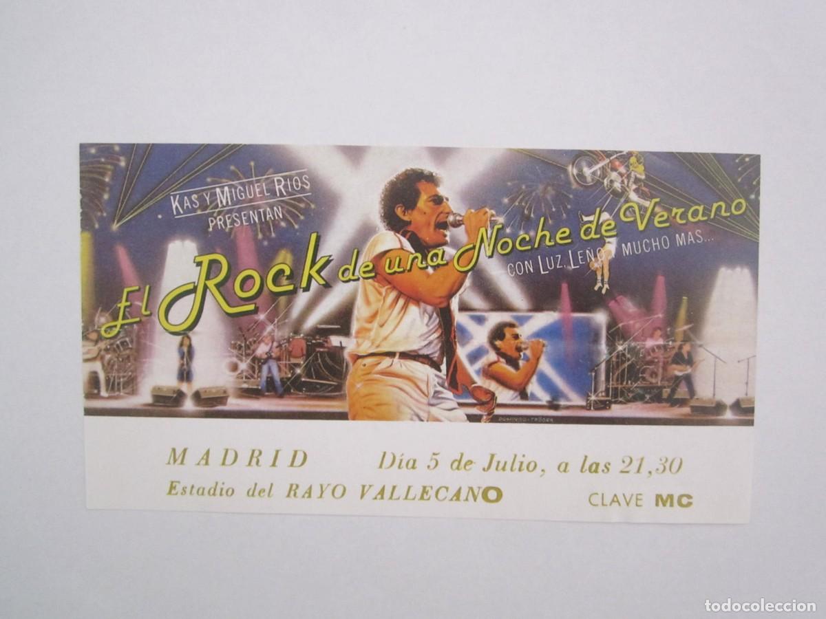 Otros Art&iacute;culos de Coleccionismo en Papel: ENTRADA CONCIERTO DE MIGUEL RIOS ESTADIO RAYO VALLECANO