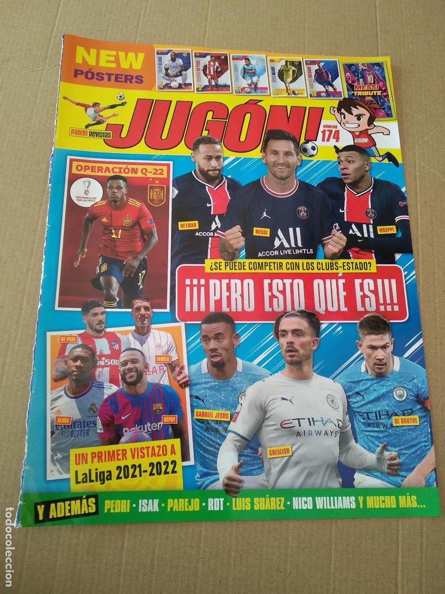 Otros Art&iacute;culos de Coleccionismo en Papel: HOJA REVISTA JUGON MEGACRACKS 21-22 MESSI NEYMAR MBAPPE GREALISH DE BRUYNE GABRIEL JESUS ANSU FATI
