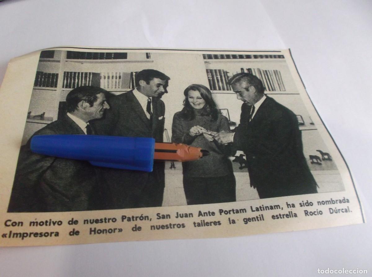 Otros Art&iacute;culos de Coleccionismo en Papel: RECORTE A&Ntilde;O 1968(MADRID)HA SIDO NOMBRADA IMPRESORA DE HONOR LA CANTANTE ROC&Iacute;O D&Uacute;RCAL