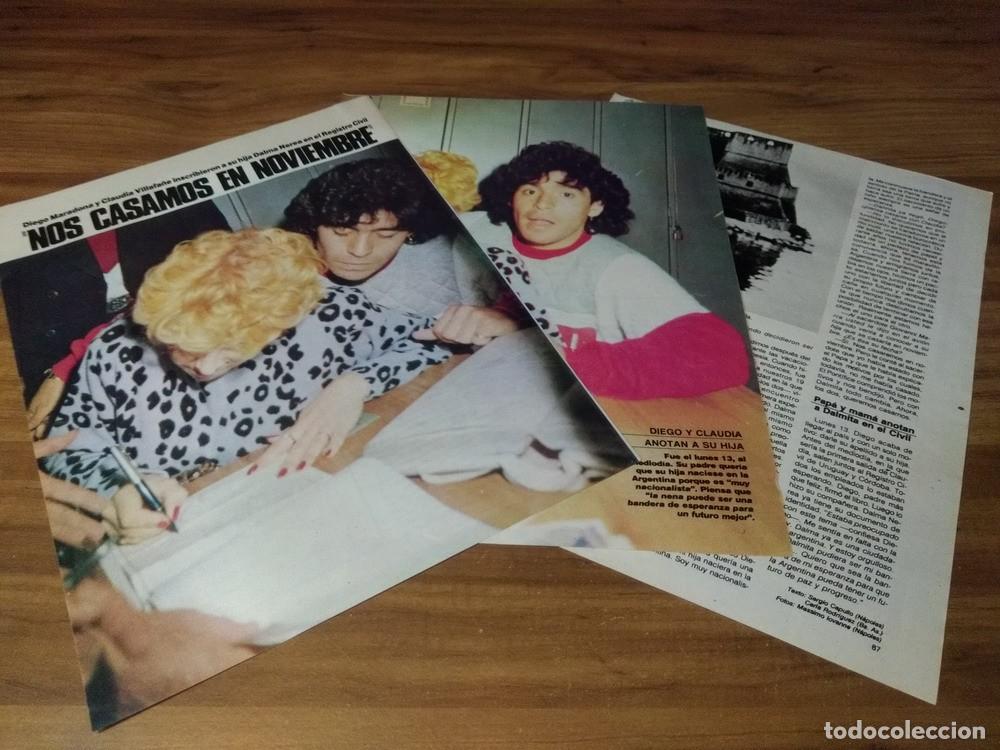 Otros Art&iacute;culos de Coleccionismo en Papel: (G116) Diego Maradona * Clippings Revista 3 Pgs * 1987