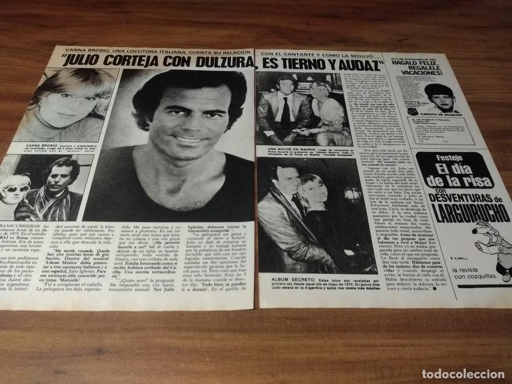 Otros Art&iacute;culos de Coleccionismo en Papel: (O171) Julio Iglesias & Vanna Brosio * Clippings Revista 2 Pgs * 1980