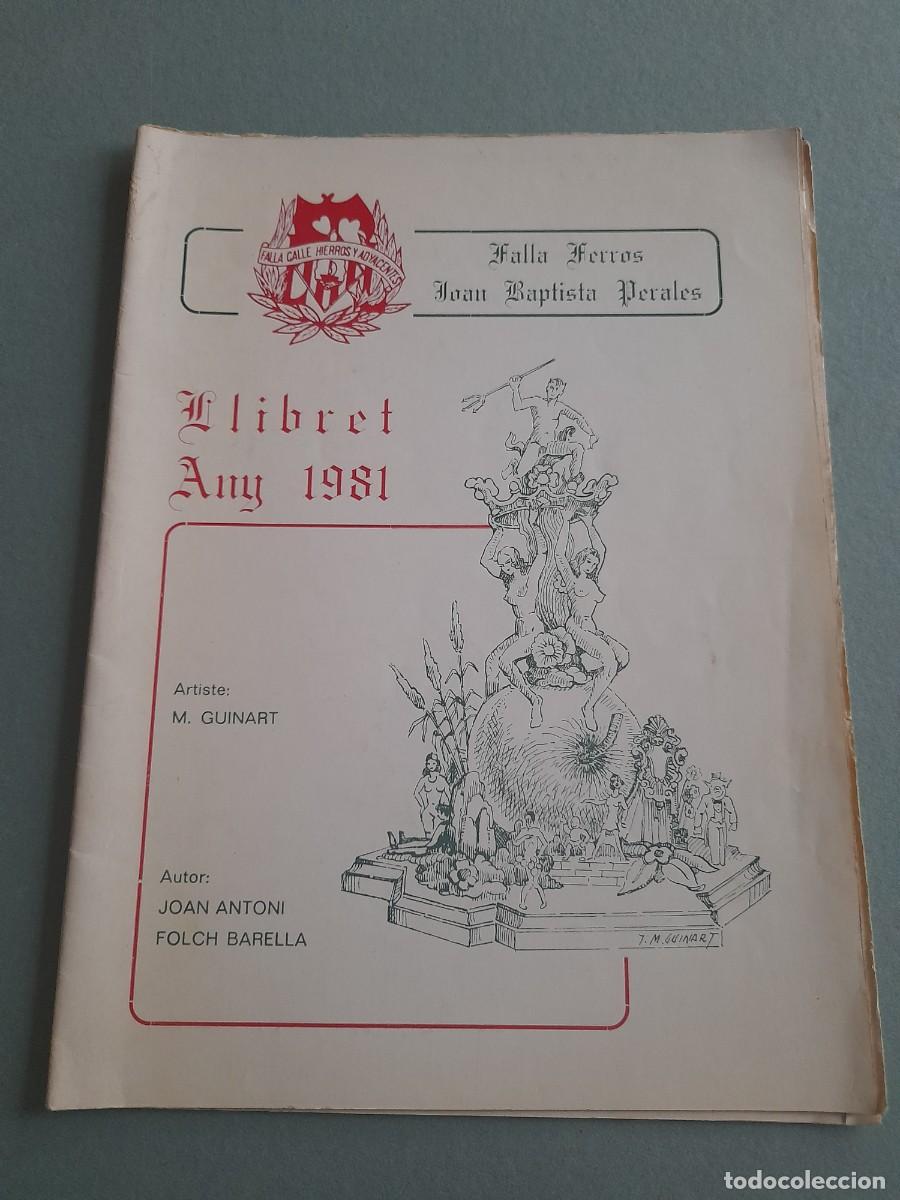 Otros Art&iacute;culos de Coleccionismo en Papel: Llibret de falla ferros, joan baptista perales, Valencia 1981