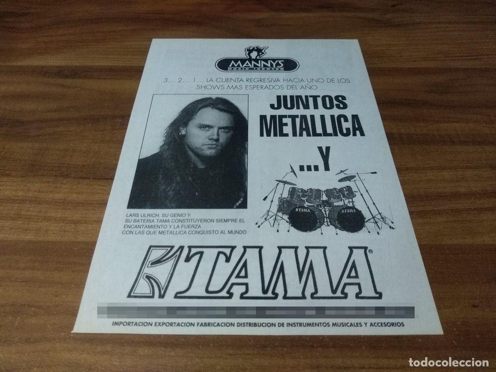 Otros Art&iacute;culos de Coleccionismo en Papel: (PH605) Publicidad Metallica * Lars Ulrich * Tama