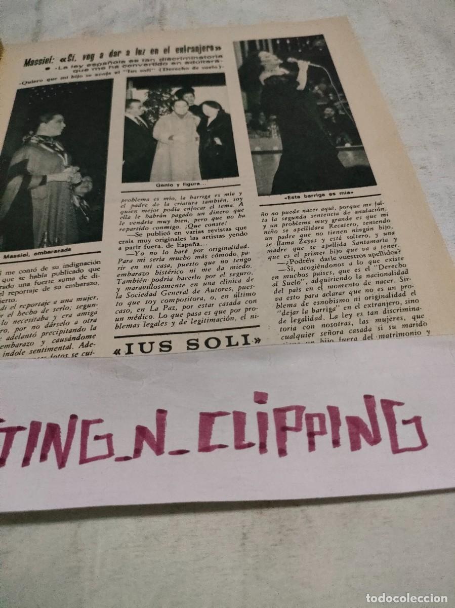 Otros Art&iacute;culos de Coleccionismo en Papel: Clipping CH772803 MASSIEL
