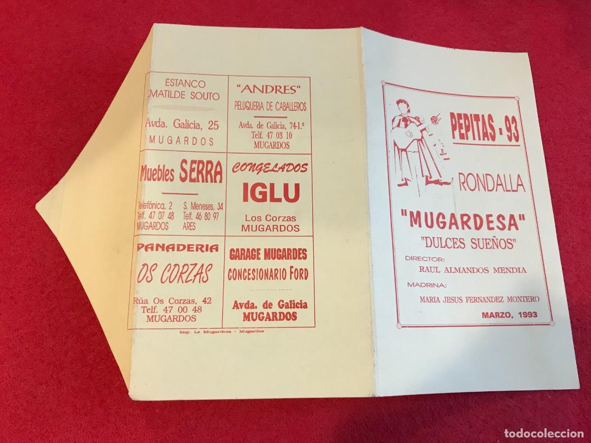 Paper Collecting Others: FOLLETO. RONDALLA A LAS PEPITAS. MUGARDESA. 1993. MUGARDOS-FERROL