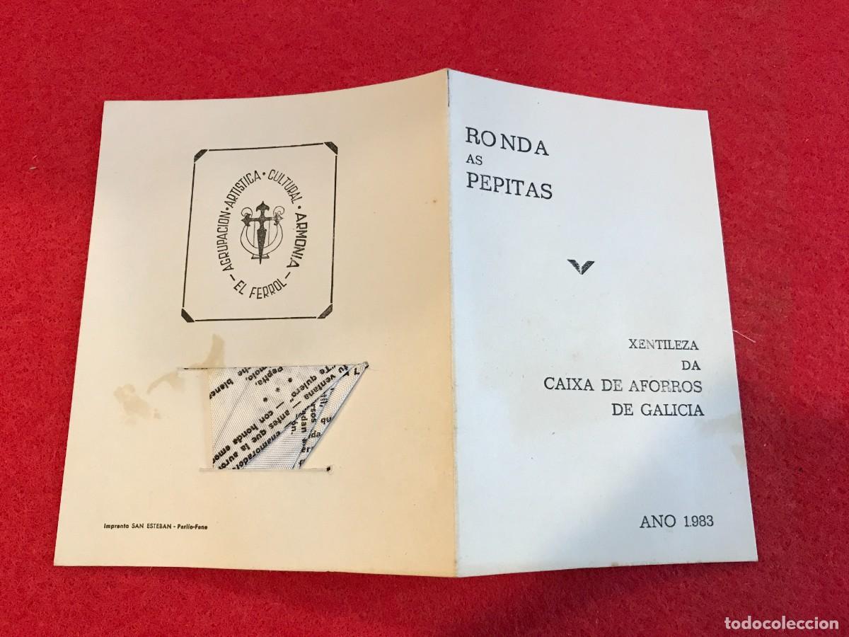 Paper Collecting Others: FOLLETO. NOCHE DE LAS PEPITAS. CAIXA DE AFORROS GALICIA. AGRUPACI&Oacute;N ARMON&Iacute;A. 1983. FERROL.