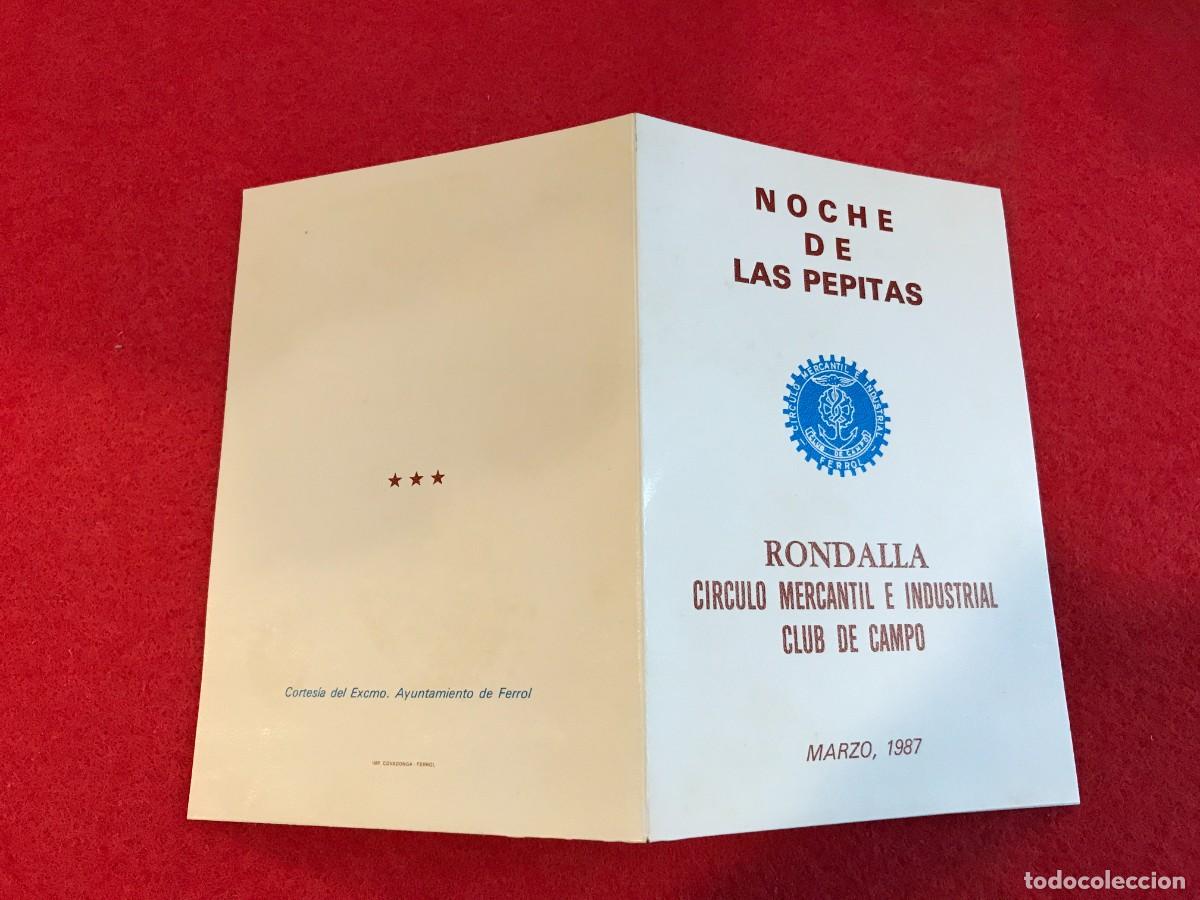Collectionnisme Papier divers: FOLLETO. RONDALLA A LAS LAS PEPITAS. RONDALLA CLUB DE CAMPO. 1987. FERROL.