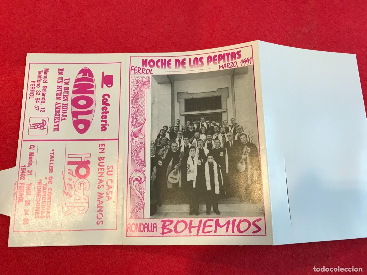 Collectionnisme Papier divers: FOLLETO. RONDALLA A LAS LAS PEPITAS. BOHEMIOS. 1991. FERROL.