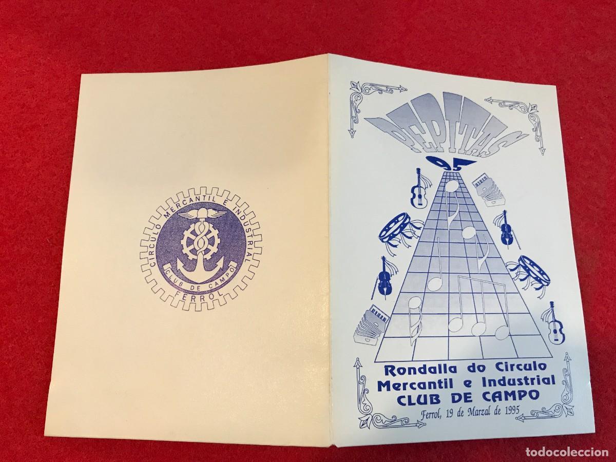 Collectionnisme Papier divers: FOLLETO. RONDALLA A LAS LAS PEPITAS. CLUB DE CAMPO. 1995. FERROL.