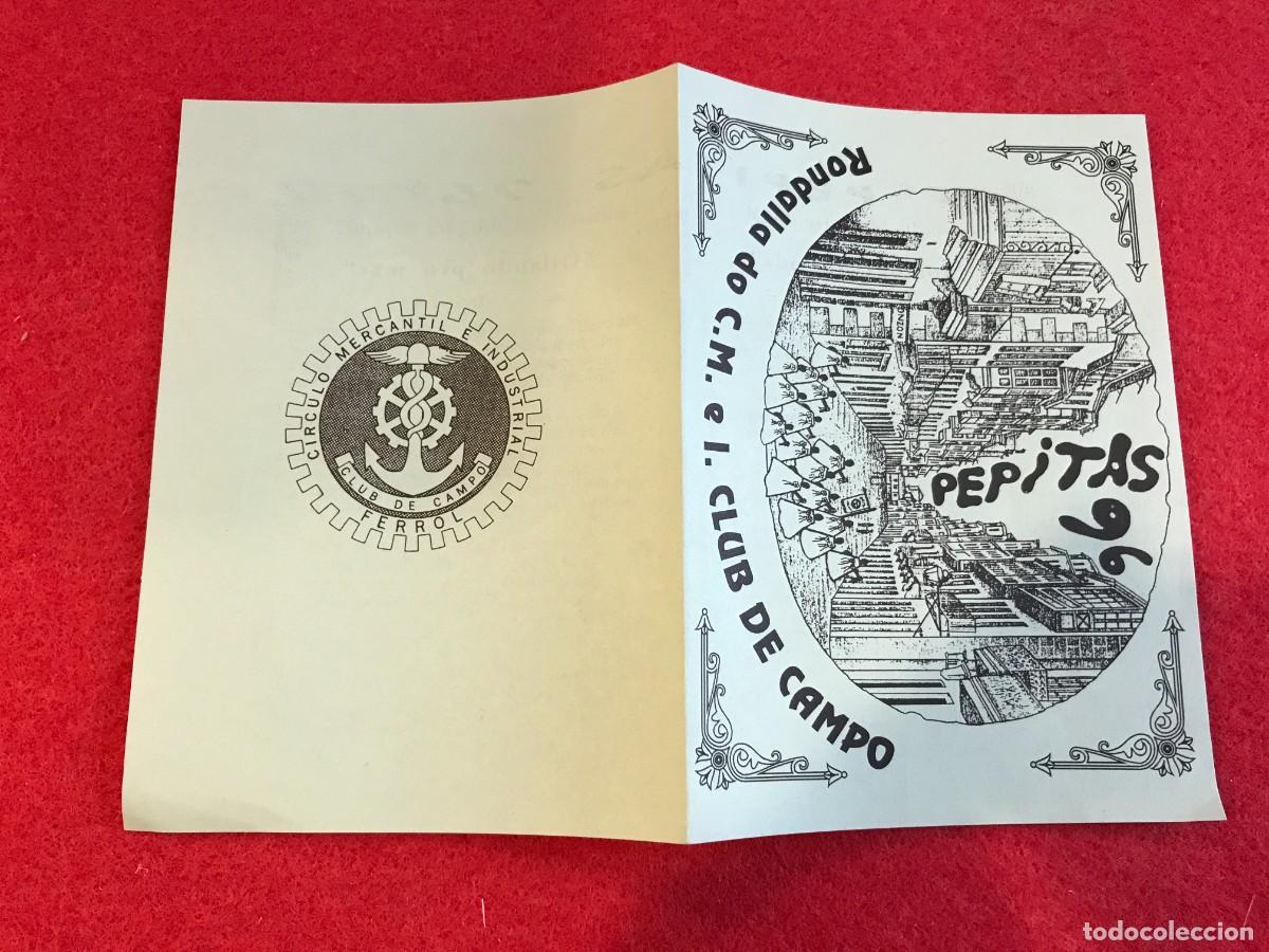 Collectionnisme Papier divers: FOLLETO. RONDALLA A LAS LAS PEPITAS. RONDALLA CLUB DE CAMPO. 1996. FERROL.