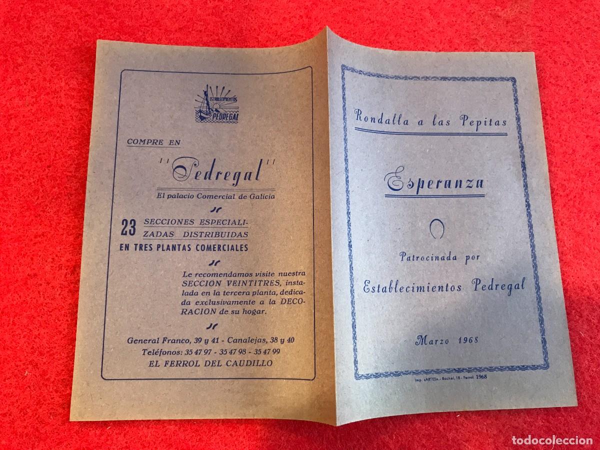 Paper Collecting Others: FOLLETO. RONDALLA A LAS LAS PEPITAS. ESPERANZA. 1968. FERROL.