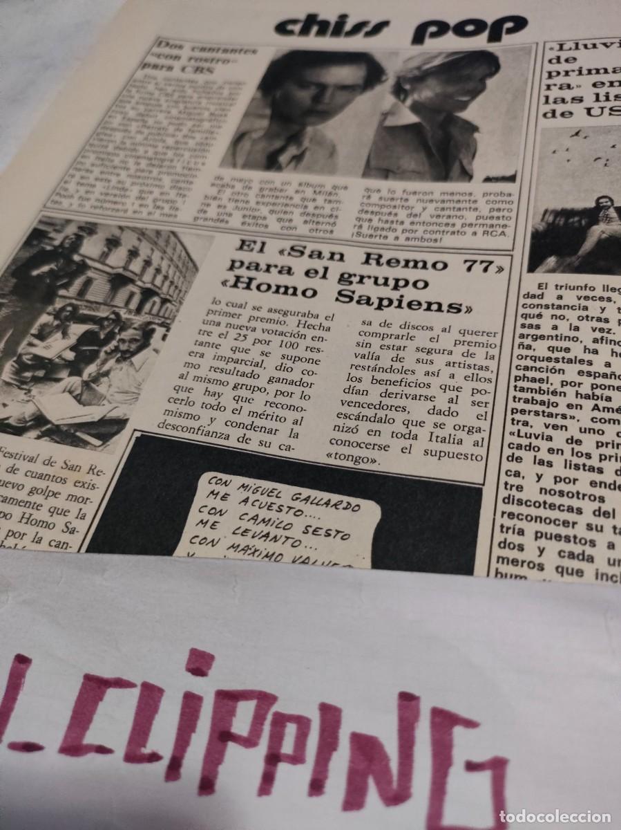 Otros Art&iacute;culos de Coleccionismo en Papel: Clipping CH772803 MIGUEL BOSE, JUNIOR, SAN REMO 77