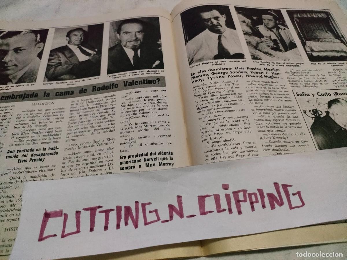 Otros Art&iacute;culos de Coleccionismo en Papel: Clipping CH772127 RODOLFO VALENTINO, GEORGE SANDERS, ELVIS PRESLEY, TYRONE POWER