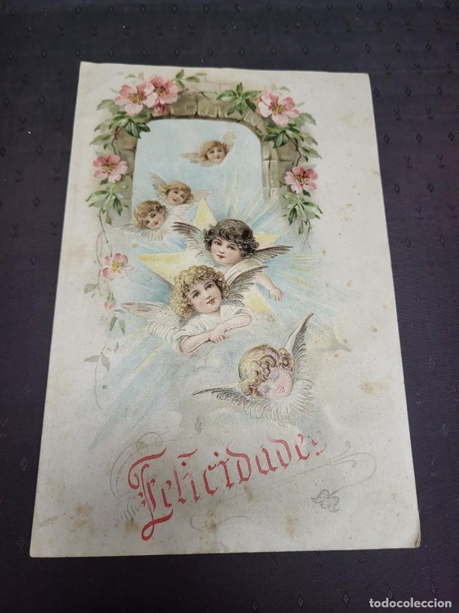 Outros artigos de papel: ANTIGUA CARTA ROMANTICA MODERNISTA FELICIDADES CARTAGENA MURCIA 1911