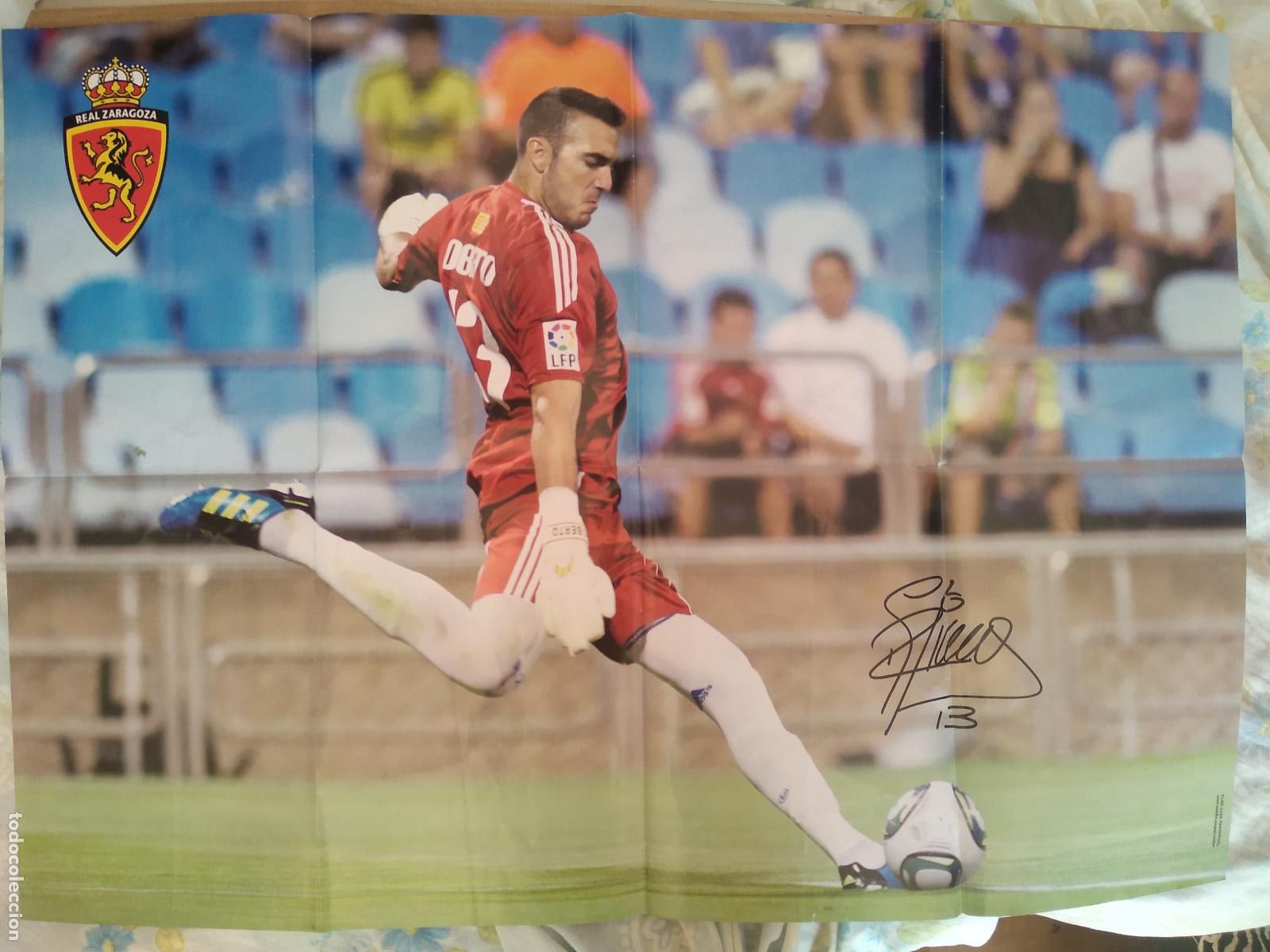 Outros artigos de papel: POSTER REVISTA REAL ZARAGOZA ROBERTO JIMENEZ MIDE 58CM X 42CM ZUCULINI REAL MADRID