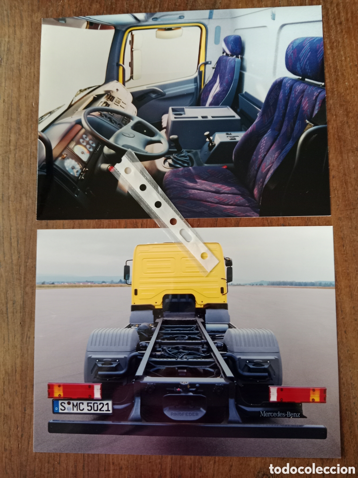 Outros artigos de papel: 2 fotograf&iacute;a cami&oacute;n mercedes Benz atego