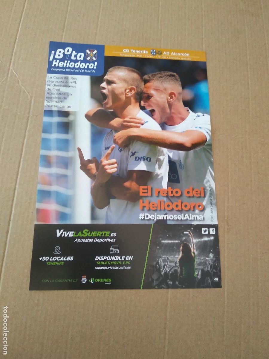 Outros artigos de papel: HOJA REVISTA TENERIFE LONGO JORGE SAENZ TENERIFE EQUIPO PLANTILLA ALCORCON