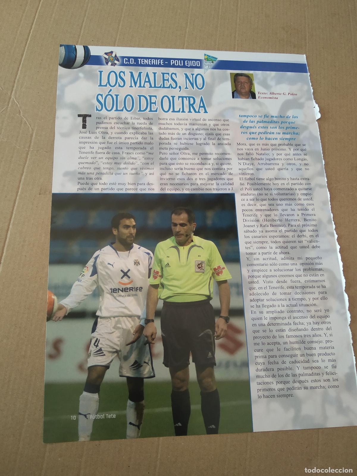 Otros Art&iacute;culos de Coleccionismo en Papel: HOJA REVISTA TENERIFE CLAVERO LOS MALES, NO SOLO DE OLTRA PUBLICIDAD MITSUBISHI