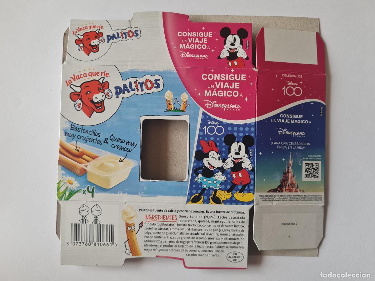 Otros art&iacute;culos de coleccionismo en papel: MICKEY Y MINNIE MOUSE - DISNEY 100 ANIVERSARIO - CAJA/EMBALAJE CARTON PALITOS LA VACA QUE RIE 2023