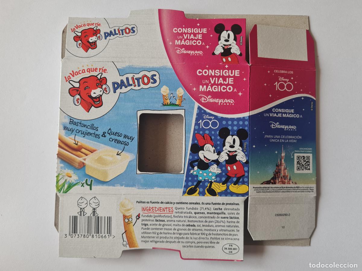 Otros art&iacute;culos de coleccionismo en papel: MICKEY Y MINNIE MOUSE - DISNEY 100 ANIVERSARIO - CAJA/EMBALAJE CARTON PALITOS LA VACA QUE RIE 2023