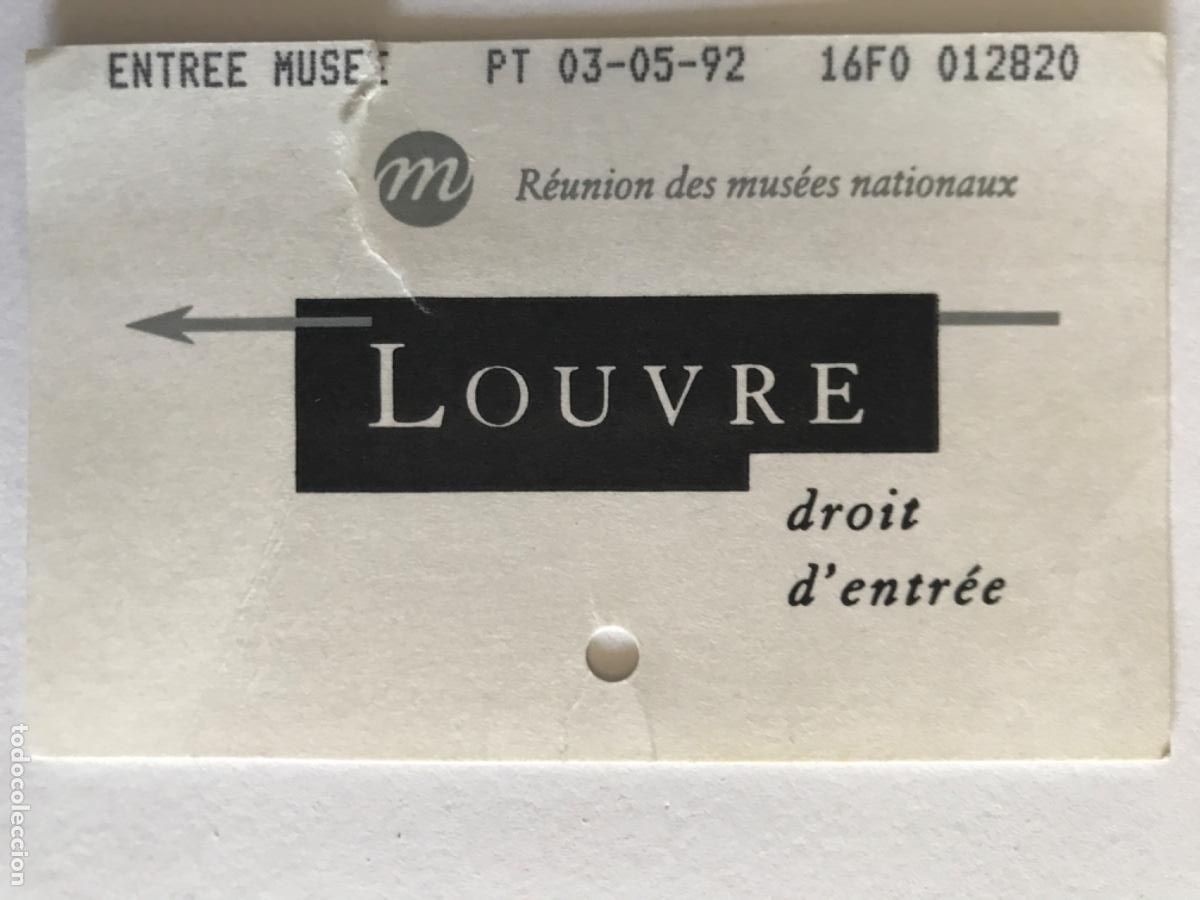 Otros Art&iacute;culos de Coleccionismo en Papel: ENTRADA. Museo Louvre. Par&iacute;s. 1992.