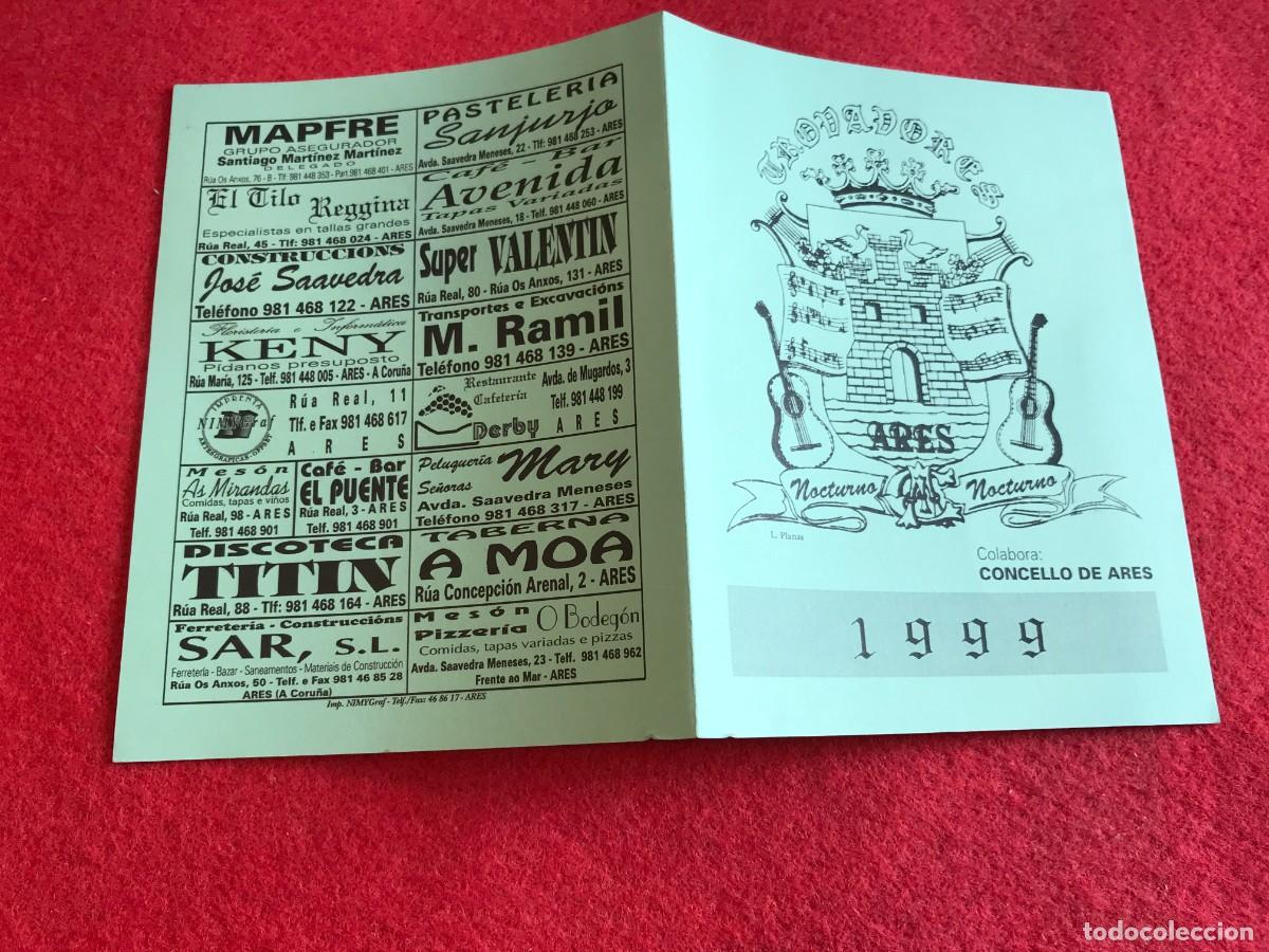 Collectionnisme Papier divers: FOLLETO. RONDALLA A LAS LAS PEPITAS. TROVADORES ARES. 1999. ARES-FERROL.