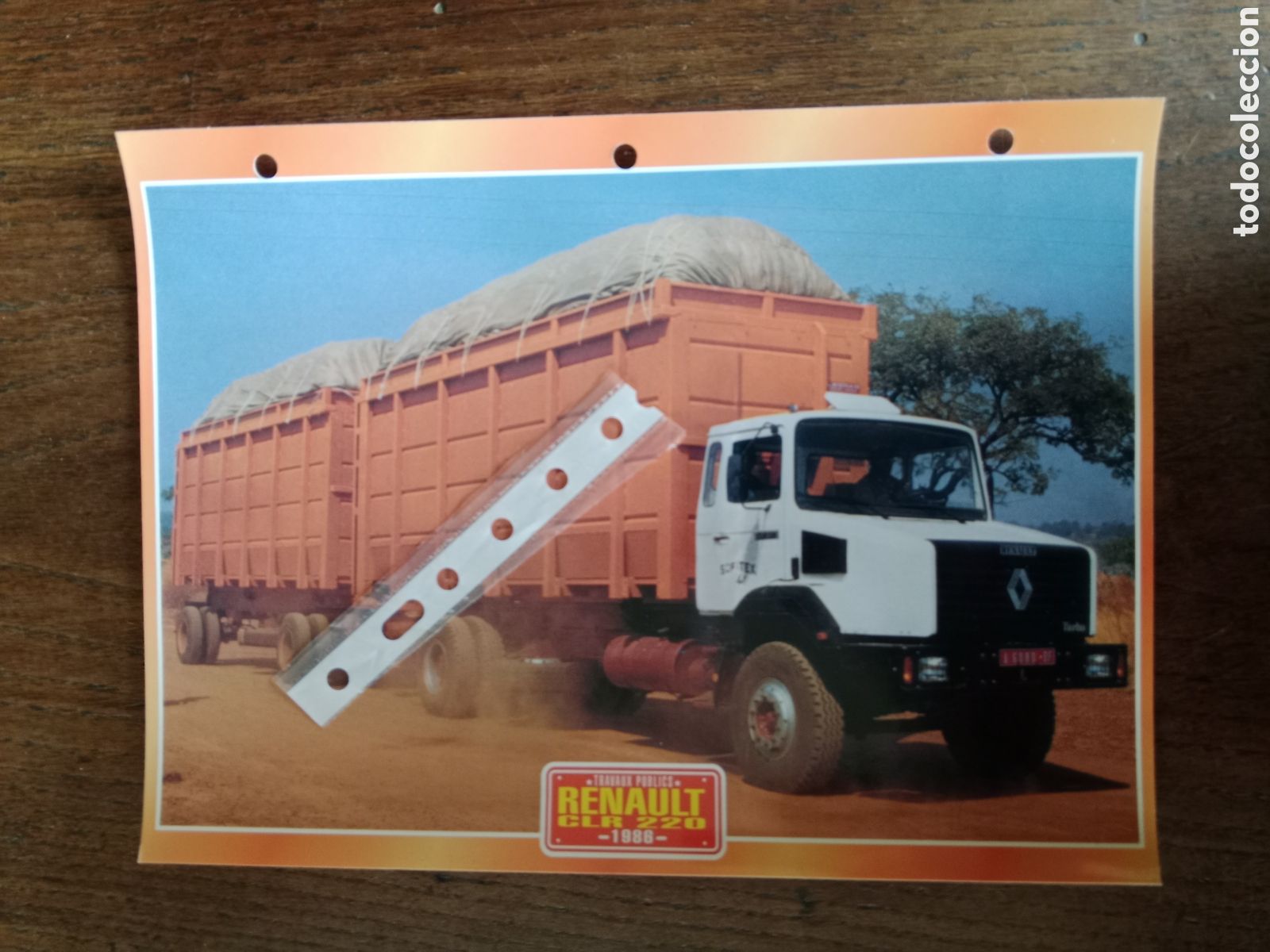 Outros artigos de papel: Ficha camion Renault CLR 220