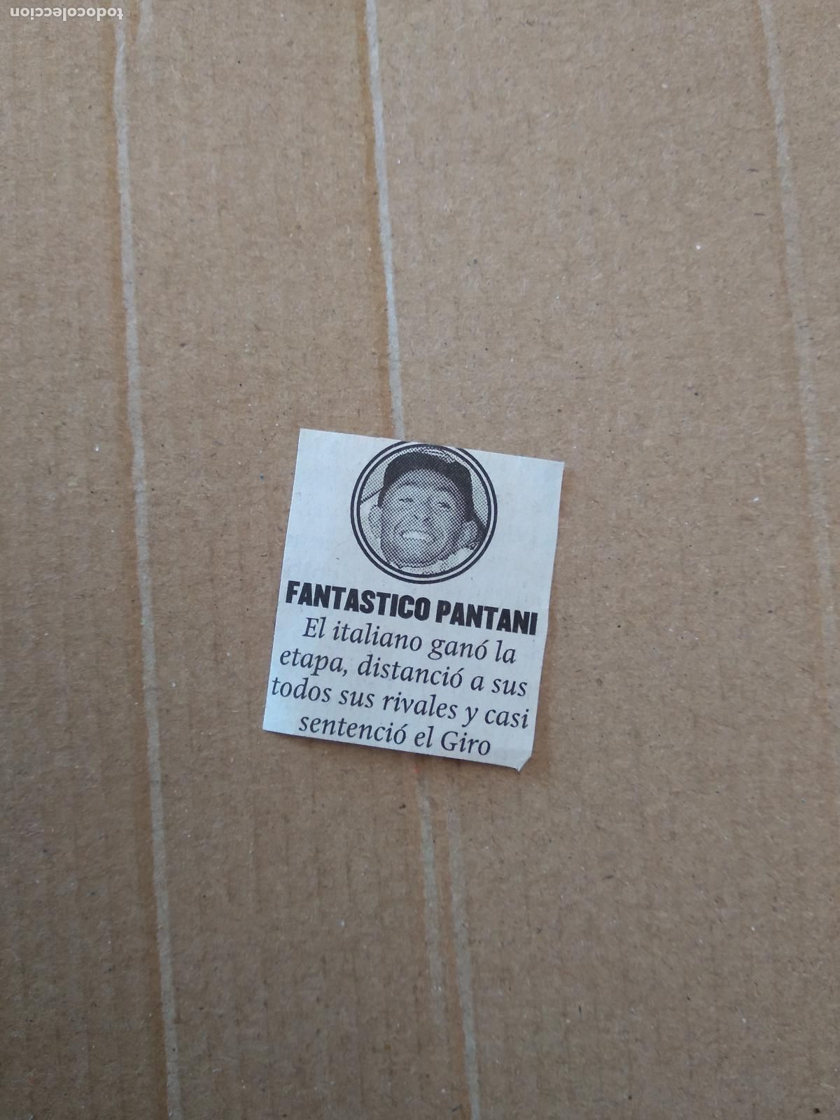 Otros Art&iacute;culos de Coleccionismo en Papel: RECORTE DIARIO PERIODICO CICLISMO PANTANI MIDE 3,1CM X 3,5CM