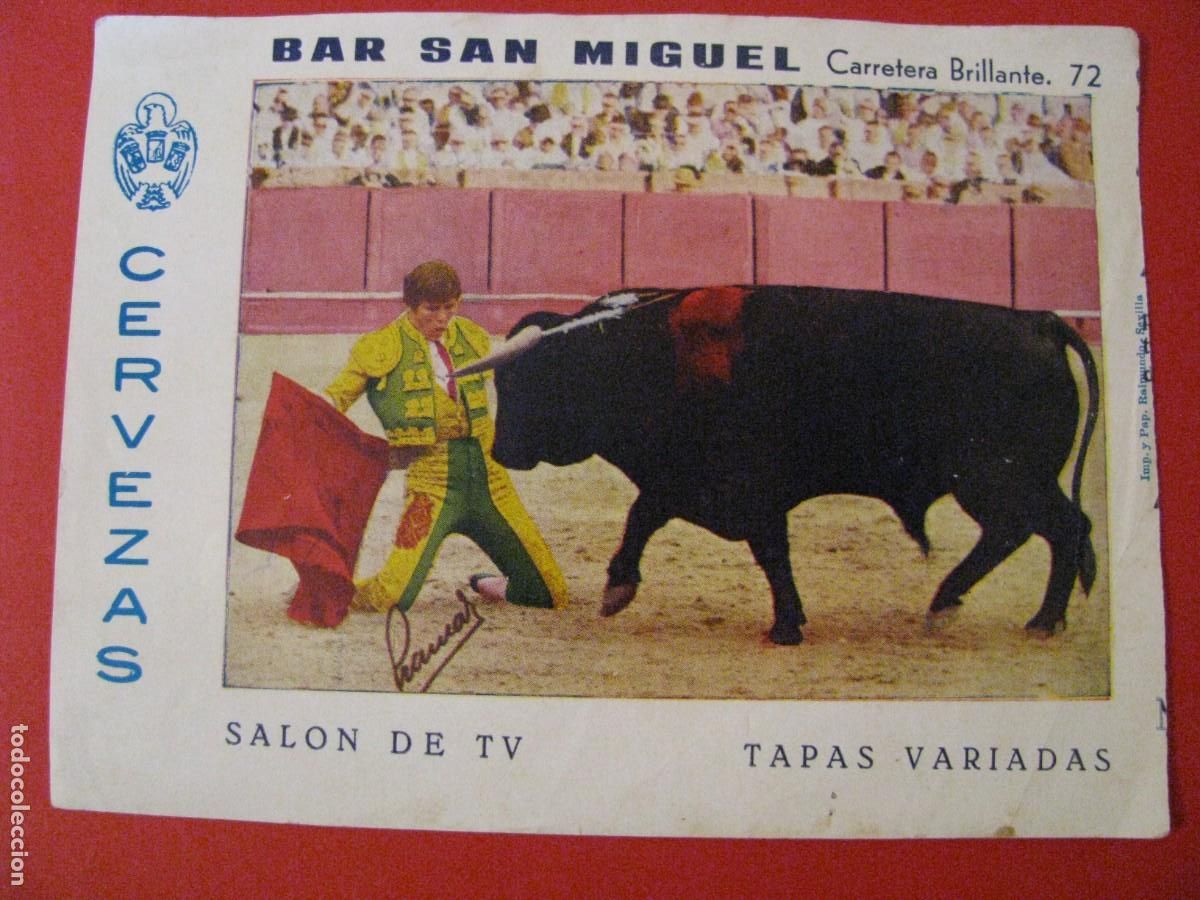 Otros Art&iacute;culos de Coleccionismo en Papel: 2 PAPELES DE PUBLICIDAD DE BAR SAN MIGUEL, CORDOBA. IMAGEN EL CORDOBES.