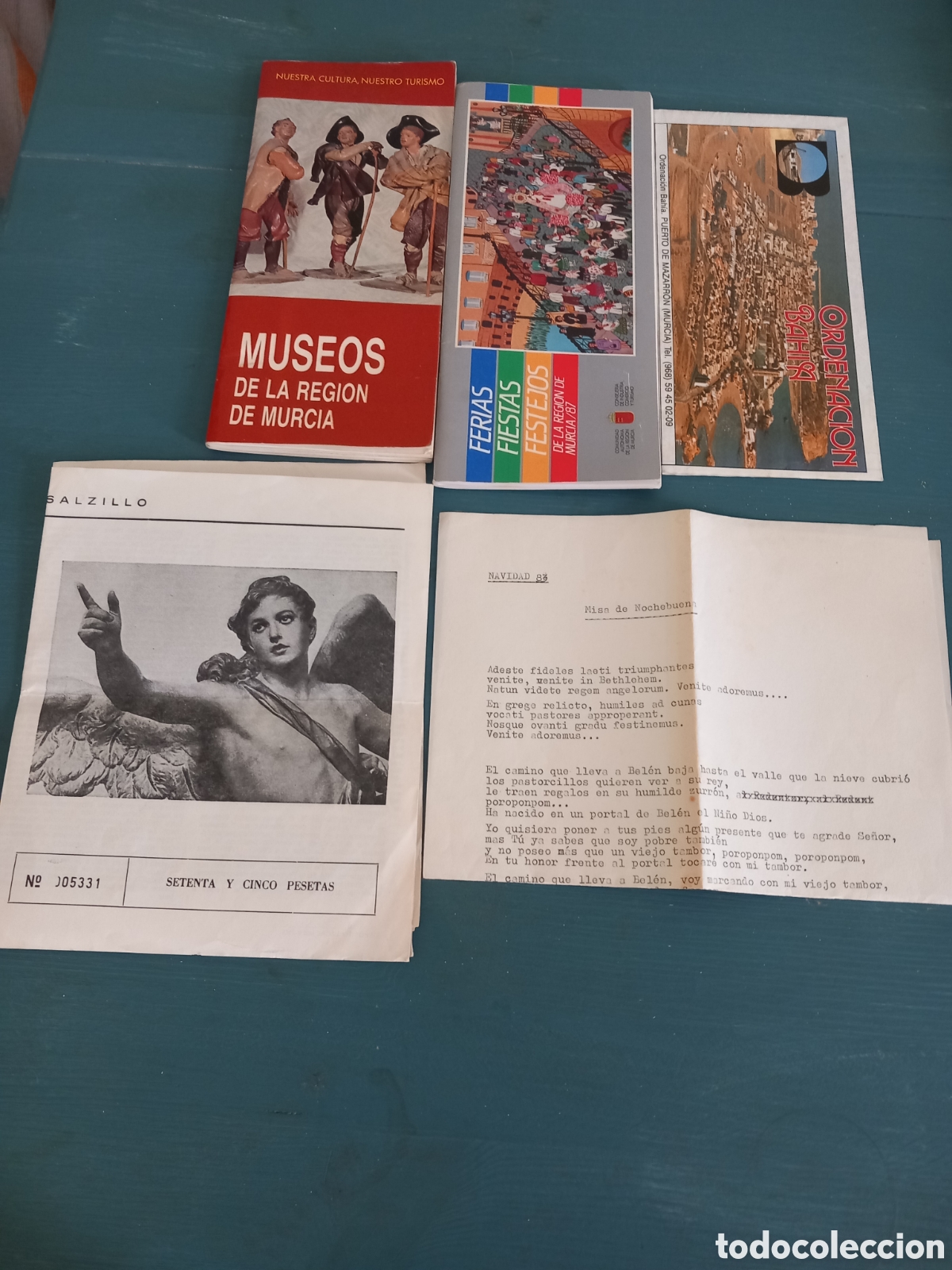 Sammelleidenschaft Andere Papierartikel: Lote Murcia: Mapa Ordenaci&oacute;n de Bah&iacute;a, museos y fiestas patronales