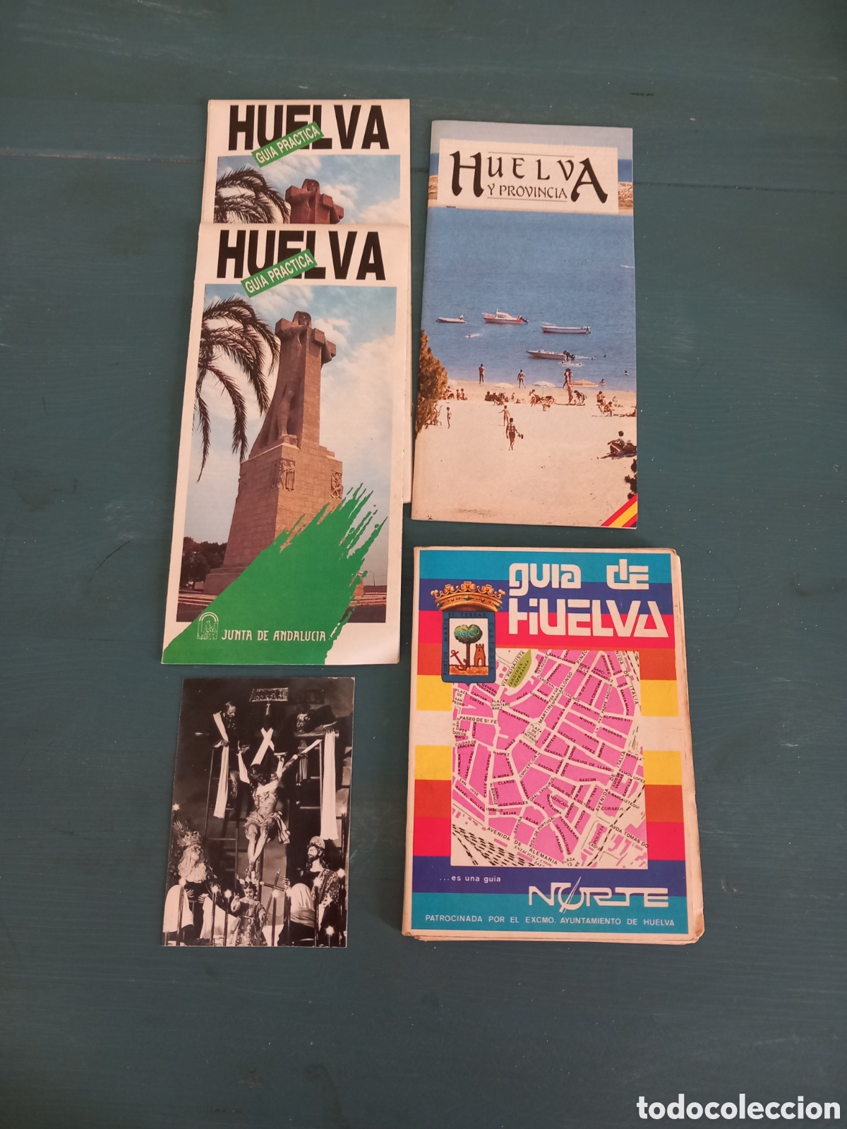 Sammelleidenschaft Andere Papierartikel: Lote Huelva: Gu&iacute;a de la ciudad de Huelva, Guia de la provincia de Huelva, 2 mapas de la ciudad
