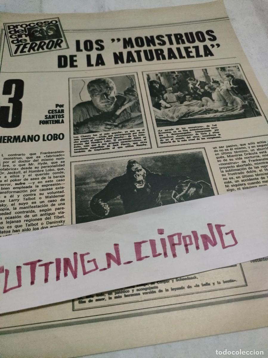 Otros Art&iacute;culos de Coleccionismo en Papel: Clipping c7.722511 MONSTRUOS TERROR, LON CHANEY, KING KONG